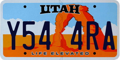 UT license plate Y544RA
