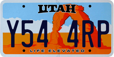 UT license plate Y544RP