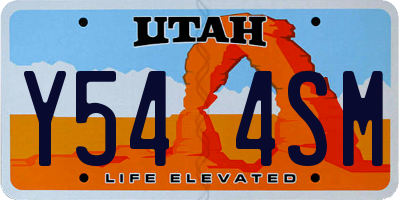 UT license plate Y544SM