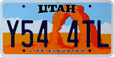 UT license plate Y544TL