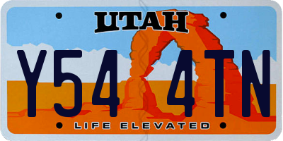 UT license plate Y544TN