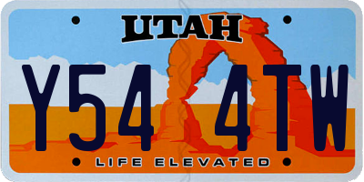 UT license plate Y544TW