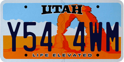 UT license plate Y544WM
