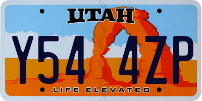 UT license plate Y544ZP