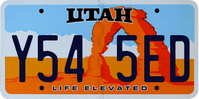 UT license plate Y545ED