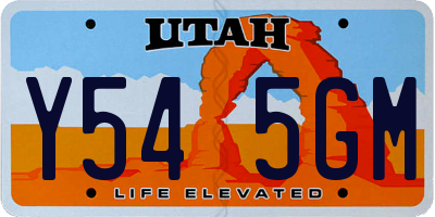 UT license plate Y545GM