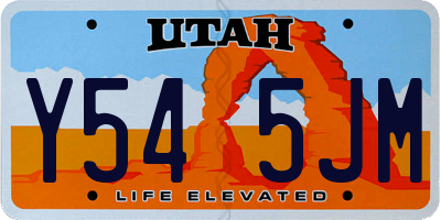 UT license plate Y545JM