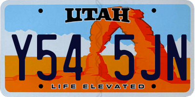 UT license plate Y545JN