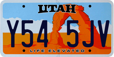 UT license plate Y545JV