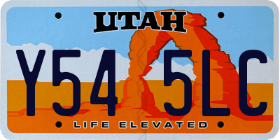 UT license plate Y545LC