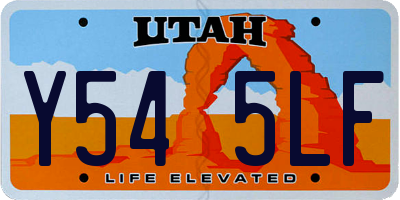 UT license plate Y545LF