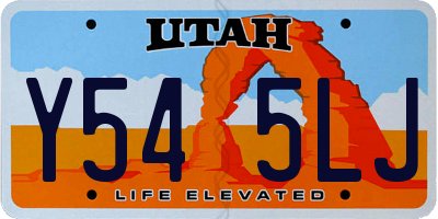 UT license plate Y545LJ