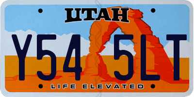 UT license plate Y545LT