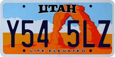 UT license plate Y545LZ