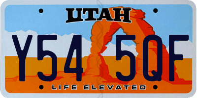 UT license plate Y545QF