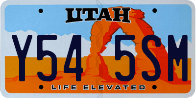 UT license plate Y545SM