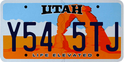 UT license plate Y545TJ