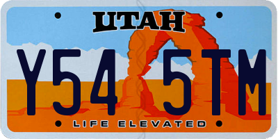 UT license plate Y545TM
