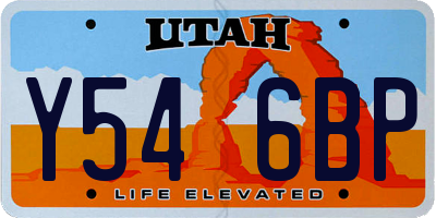 UT license plate Y546BP
