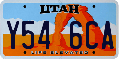 UT license plate Y546CA