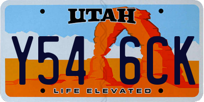 UT license plate Y546CK