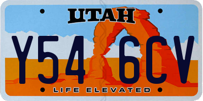 UT license plate Y546CV