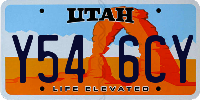 UT license plate Y546CY