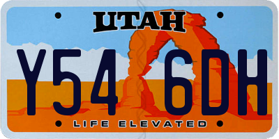 UT license plate Y546DH