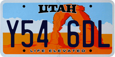 UT license plate Y546DL