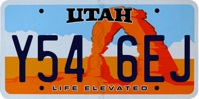 UT license plate Y546EJ