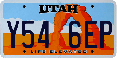 UT license plate Y546EP