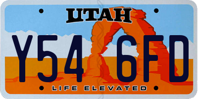 UT license plate Y546FD