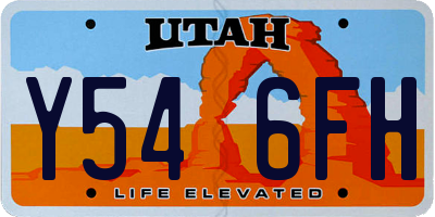 UT license plate Y546FH