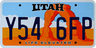 UT license plate Y546FP
