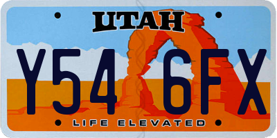 UT license plate Y546FX