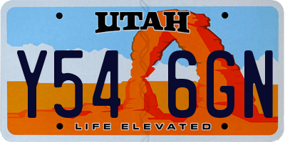 UT license plate Y546GN
