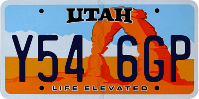 UT license plate Y546GP