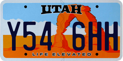 UT license plate Y546HH