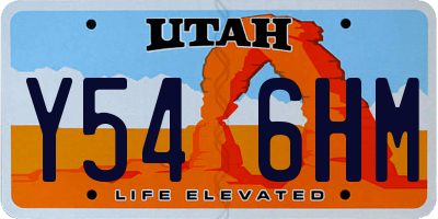 UT license plate Y546HM