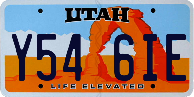 UT license plate Y546IE