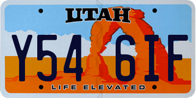 UT license plate Y546IF
