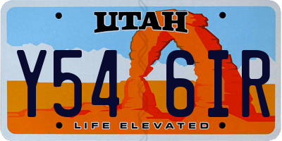 UT license plate Y546IR