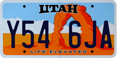 UT license plate Y546JA