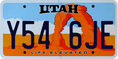 UT license plate Y546JE