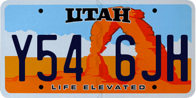 UT license plate Y546JH