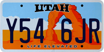 UT license plate Y546JR