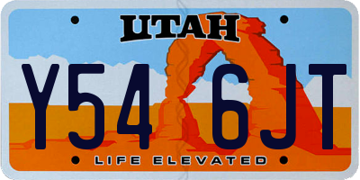 UT license plate Y546JT
