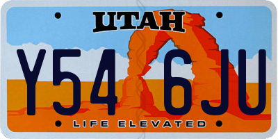 UT license plate Y546JU