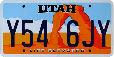 UT license plate Y546JY