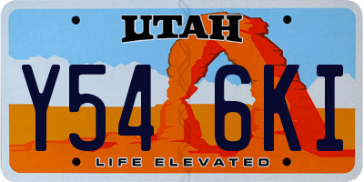 UT license plate Y546KI